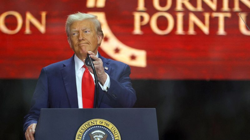 President Donald Trump praised Turning Point USA founder Charlie Kirk’s legacy Sunday, calling him a ‘martyr for American freedom.’
‘I know I speak for everyone here today when I say that none of us will ever forget Charlie Kirk, and neither will history,’ Trump said to the tens of thousands of supporters gathered to celebrate the life of Charlie Kirk at State Farm Stadium in Glendale, Arizona.
Trump spoke of Kirk’s passion for mobilizing young conservatives, his unwavering devotion to the country, and the movement he leaves behind. The president described Kirk as a ‘missionary with a noble spirit,’ saying the 31-year-old conservative activist played a decisive role in helping him win the 2024 election.
‘He didn’t deserve this and our country didn’t deserve this,’ Trump said, adding that Kirk’s assassination was an attack on American democracy. 
Trump has survived two assassination attempts.
The president also said he would honor Kirk at the White House by presenting his family with the Presidential Medal of Freedom, the nation’s highest civilian honor. 
Trump’s speech, which also highlighted his administration’s core priorities, followed those of Kirk’s widow, Erika, and several high-ranking members of his administration. 
Vice President JD Vance, Secretary of State Marco Rubio, Secretary of War Pete Hegseth, Secretary of Health and Human Services Robert F. Kennedy Jr. and Director of National Intelligence Tulsi Gabbard were among some of Trump’s Cabinet that spoke at the memorial service. 
At the end of his speech, Trump shared the stage with Erika Kirk and hugged her as ‘God Bless America’ played across the stadium, marking the conclusion of the memorial service. 
Kirk was assassinated Sept. 10 during an outdoor event at Utah Valley University. The gathering was the first stop on TPUSA’s planned American Comeback Tour. 
The charismatic Kirk, known for his signature debates on college campuses, sat beneath a white tent emblazoned with the slogan ‘Prove Me Wrong,’ taking open-mic questions from a crowd of thousands. 
Moments later, a single shot ended his life.
In the wake of his death, many Americans are learning for the first time of the unlikely rise of the young activist who vaulted from obscurity in suburban Illinois to become a defining voice for a generation of conservatives and one of the movement’s most formidable power brokers.
At 18, Kirk dropped out of community college to co-found TPUSA. By his mid-20s, he became the youngest speaker at the Republican National Convention in 2016 and a household name in conservative circles. By 31, he commanded a $95 million political empire, galvanized millions of followers online and established a direct line to Trump.
His widow, Erika, has vowed to carry on the energetic movement that indisputably reshaped conservative youth politics. TPUSA recently announced she would assume the roles of CEO and chair of the board.
Andrew Kolvet, executive producer of ‘The Charlie Kirk Show,’ said TPUSA has received more than 62,000 requests to establish new campus chapters in the two weeks since Kirk’s assassination — a surge that would add to its existing network of 900 nationwide.
‘For all the fans of ‘The Charlie Kirk Show,’ we will see you Monday,’ Kolvet said during his remarks at the memorial service. ‘Until then, buckle up — here we go,’ he added, vowing to continue Kirk’s mission.
Last week, Kolvet told Fox News Digital that he has ‘personally received hundreds of offers to work’ for TPUSA. 
This post appeared first on FOX NEWS